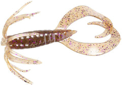 Keitech LS2KU01 Little Spider 2in Brown Purple Flake, perfect as a jig trailer or drop shot lure.