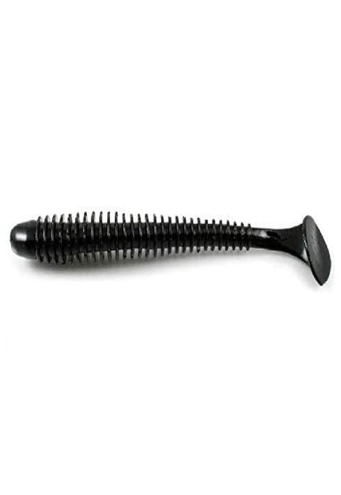 Keitech SW35001 Swing Impact 3.5-inch in black highlighting balanced action for versatile fishing.