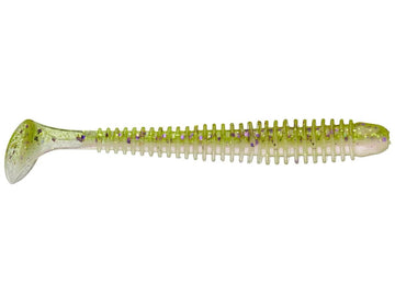 Keitech four-inch swing impact with bright bi-color pattern attracts strikes.