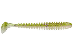 Keitech four-inch swing impact with bright bi-color pattern attracts strikes.