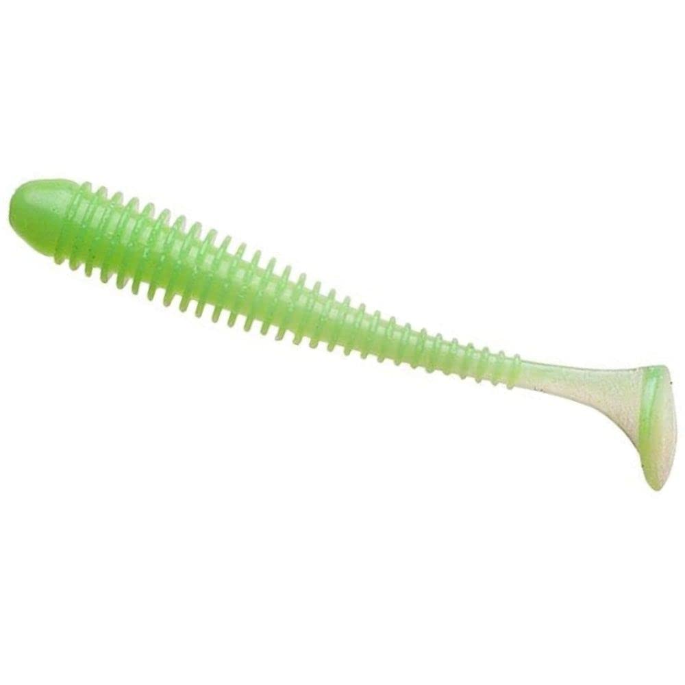 Keitech SW4484 lying on surface illustrates natural sway and tail kick