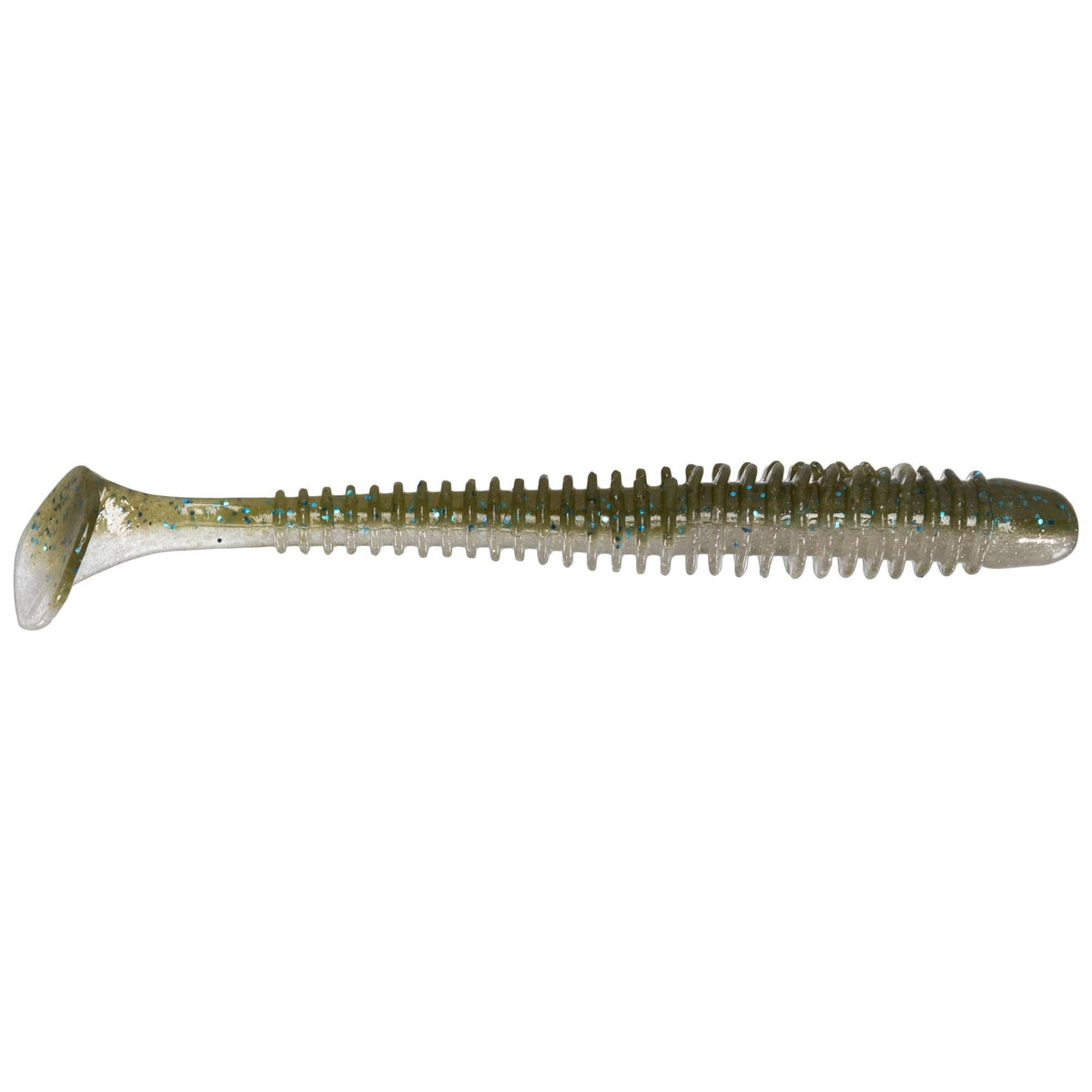 Keitech SWI45-452 Swing Impact smallmouth magic side view showing tight wobble for big bass