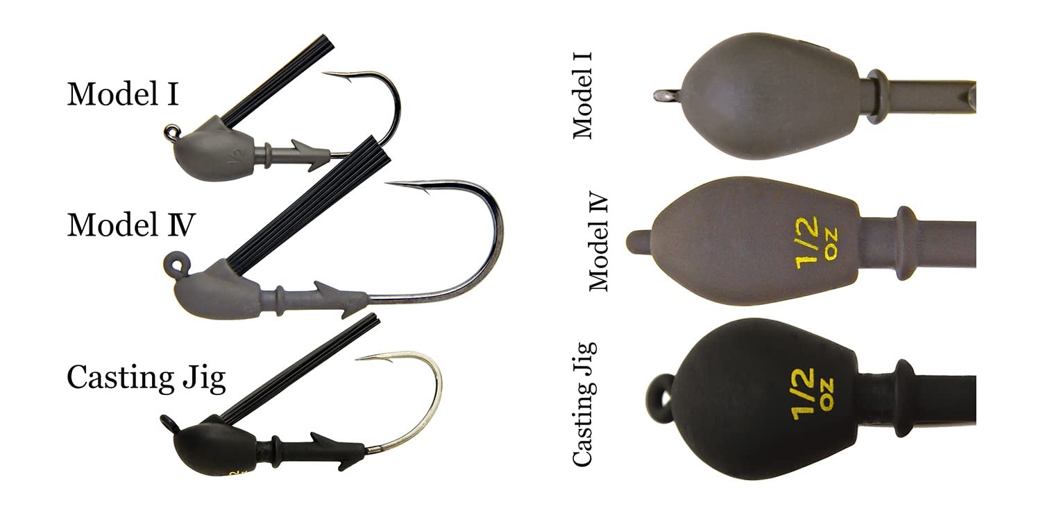 Keitech Tungsten Rubber Jig Model 1 Ver 2.0 double barb bait securement in sashimi design