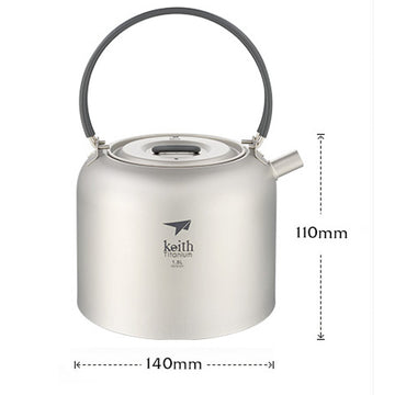 Keith Ti3907 Kettle silicone-insulated handle stays cool during pours.