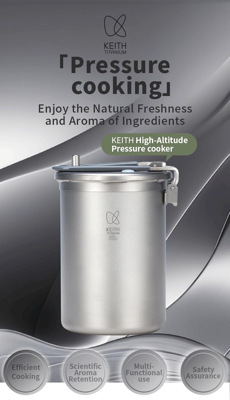Keith Ti6302 inner pot 900ml ready for precise outdoor portions