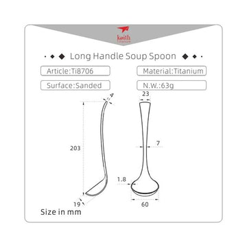 Keith Ti8706 soup spoon in use during a field meal, lightweight and practical.