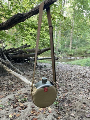 Keith Titanium Western Cowboy Canteen offers 1.1 gal capacity for extended outings.
