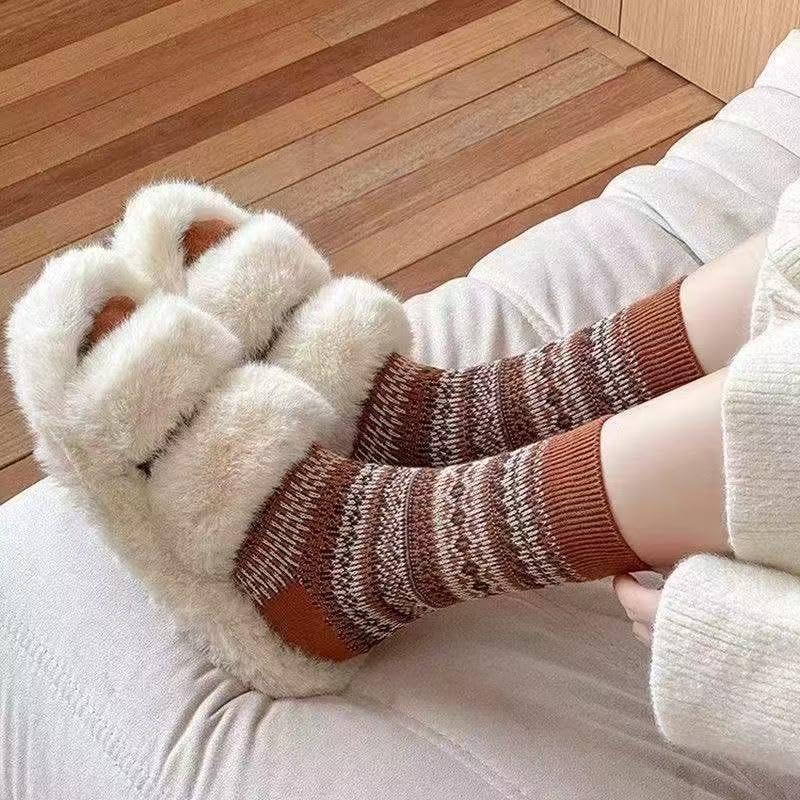 Kelabia winter office socks brighten cold days with soft warmth.