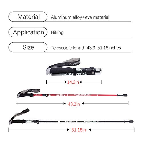 Kelendle ergonomic EVA handle provides comfortable grip and sweat absorption on long hikes.