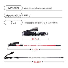 Kelendle ergonomic EVA handle provides comfortable grip and sweat absorption on long hikes.