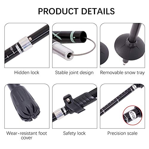 Kelendle lightweight 0.59 lb pole reduces fatigue on extended hikes.