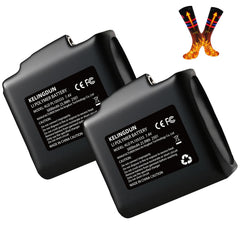 Kelingdun battery pack 2pcs—compact power for heated gloves and winter garments.