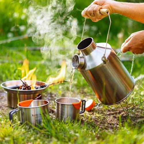 Kelly Kettle Scout Ultimate camping cups ready for hot beverages at camp