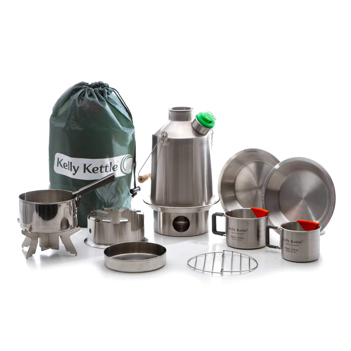 Kelly Kettle Scout Ultimate 40oz kettle ready for fast, fuel-free boiling on the trail