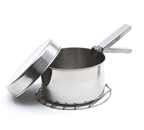 Kelly Kettle Small Cook Set lid doubles as a fry pan for versatility.