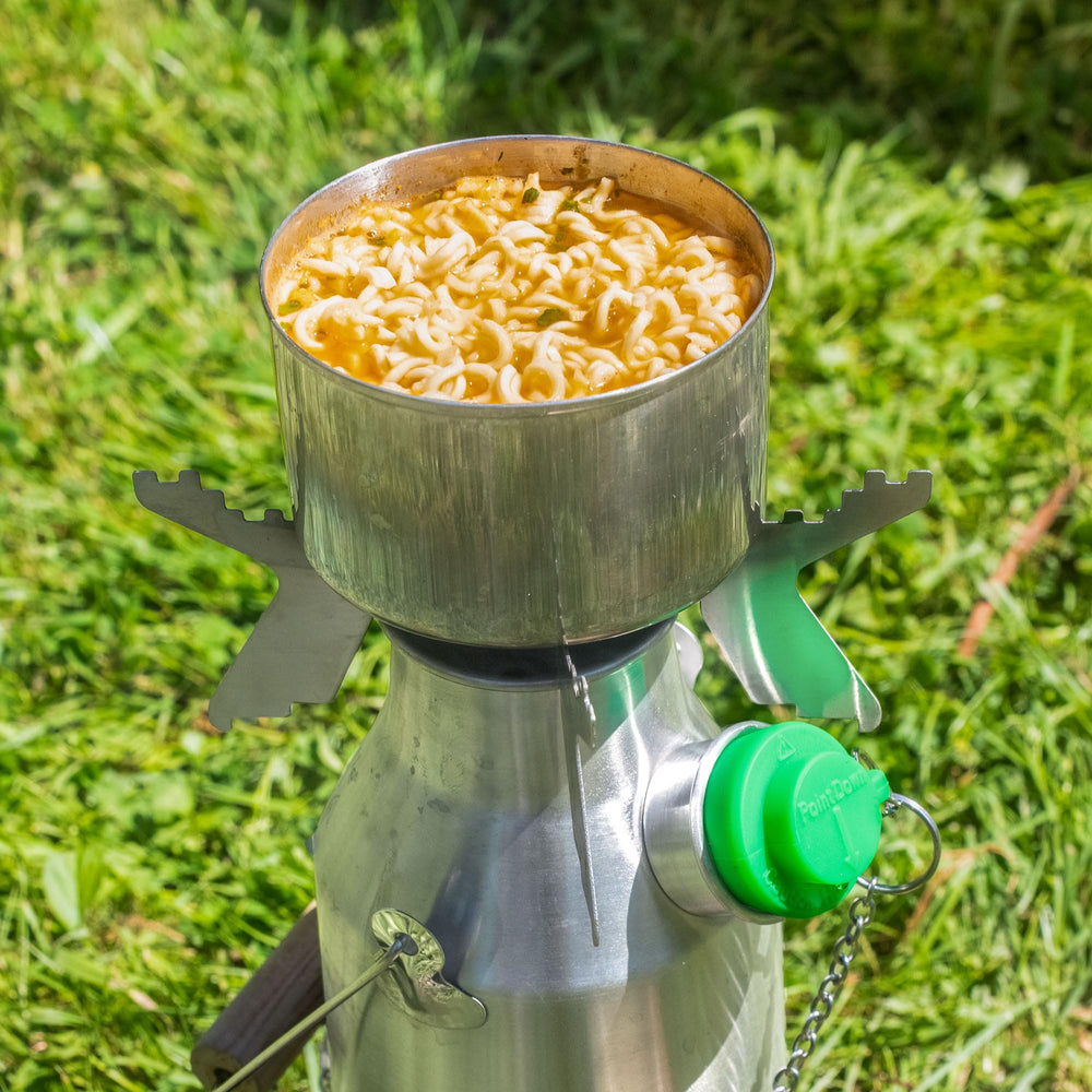 Kelly Kettle Trekker Cook Set packed inside the base for transport.