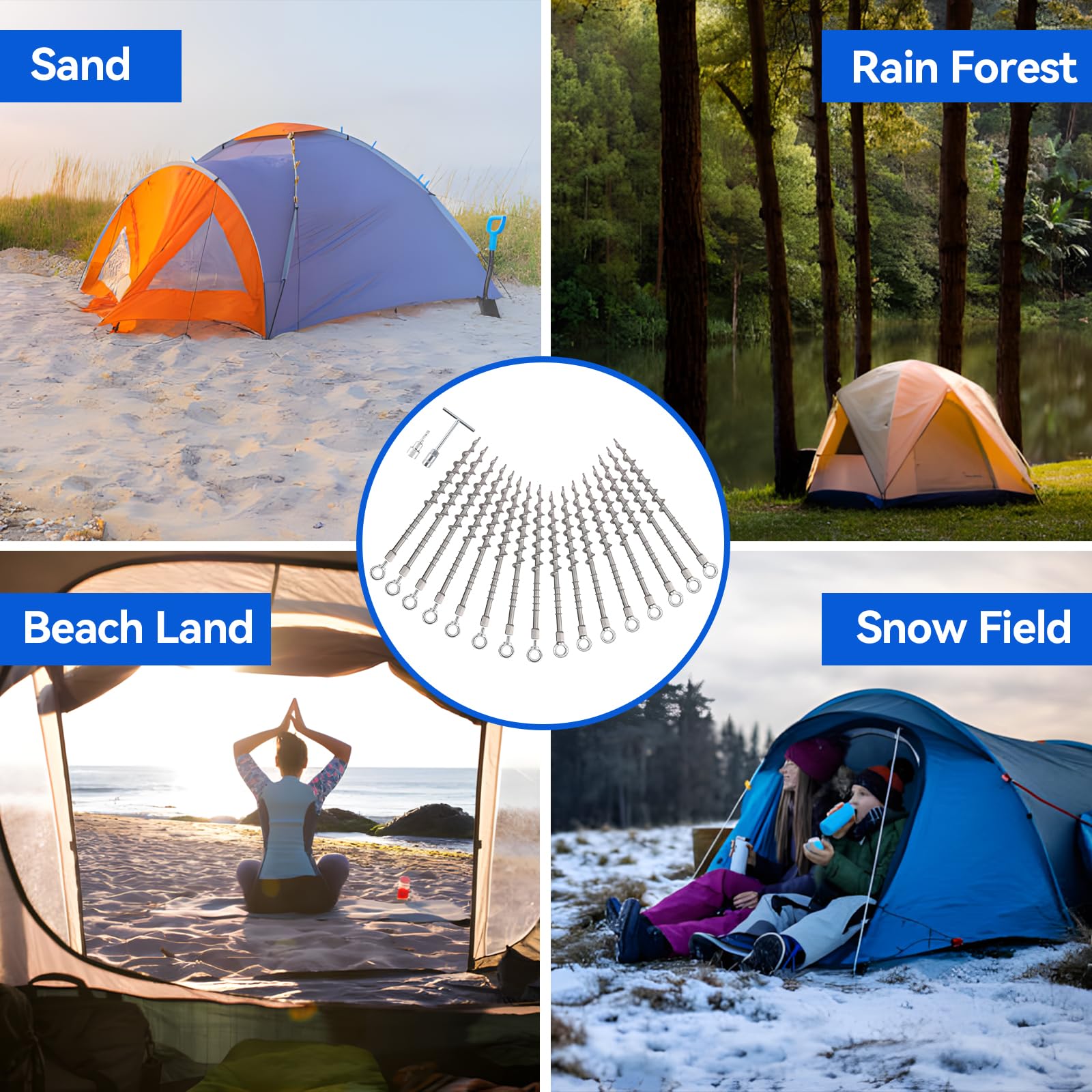 Keltrion multi-application anchors kit for tents and sheds