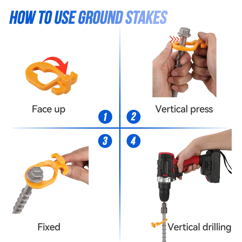 Keltrion sleeve and hand crank included with 14-inch stakes for easy installation.