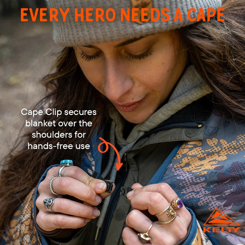 Kelty Bestie Blanket Chaparral cloudloft eco insulation visible for lightweight warmth.
