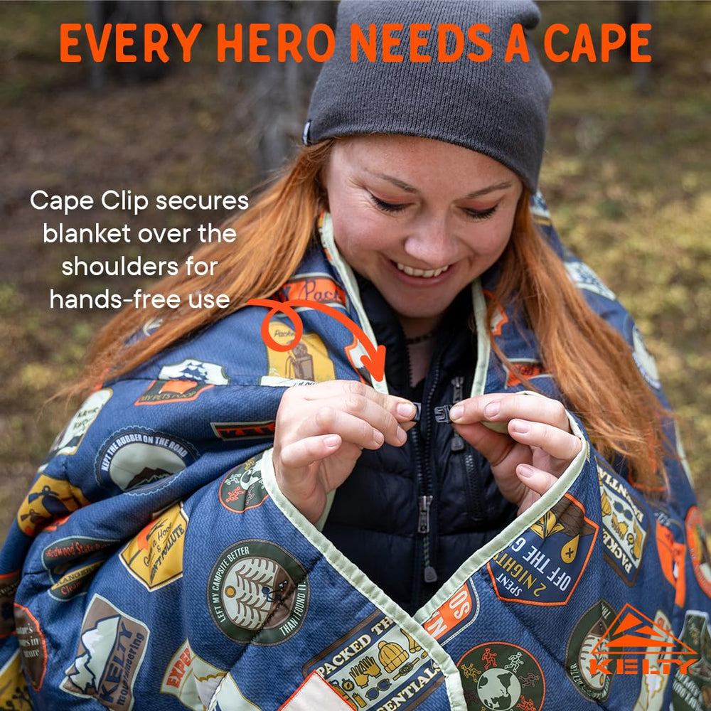 Kelty Bestie Blanket insulation closeup, warm CloudLoft ECO layer