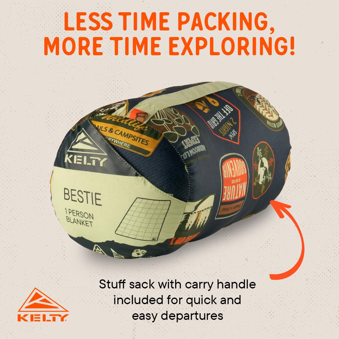 Kelty Bestie Blanket packaging, eco-conscious packaging and easy gifting