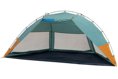 Kelty Cabana front view in Malachite; shaded beach HQ for sun protection.
