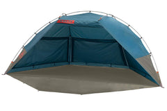 Kelty Cabana shade tent interior with mesh windows for airflow and cooling.