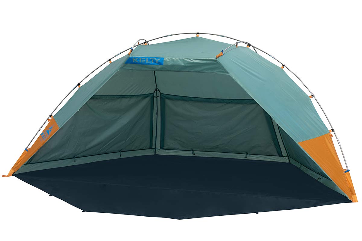 Kelty Cabana side windows privacy; convenient for changes and sun screen re-up.