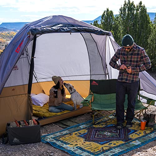Kelty Caboose vehicle awning side wall provides sunny, sheltered outdoor space.