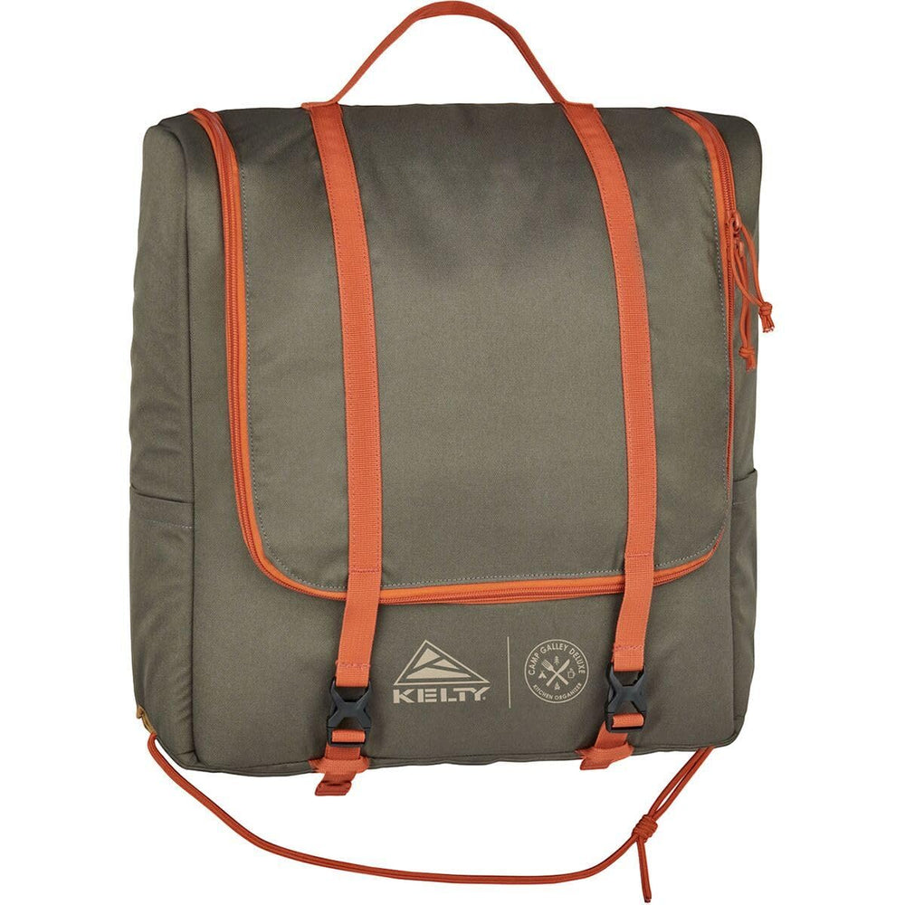 Kelty Camp Galley Deluxe detailed view highlights organized kitchen storage for outdoor meals.