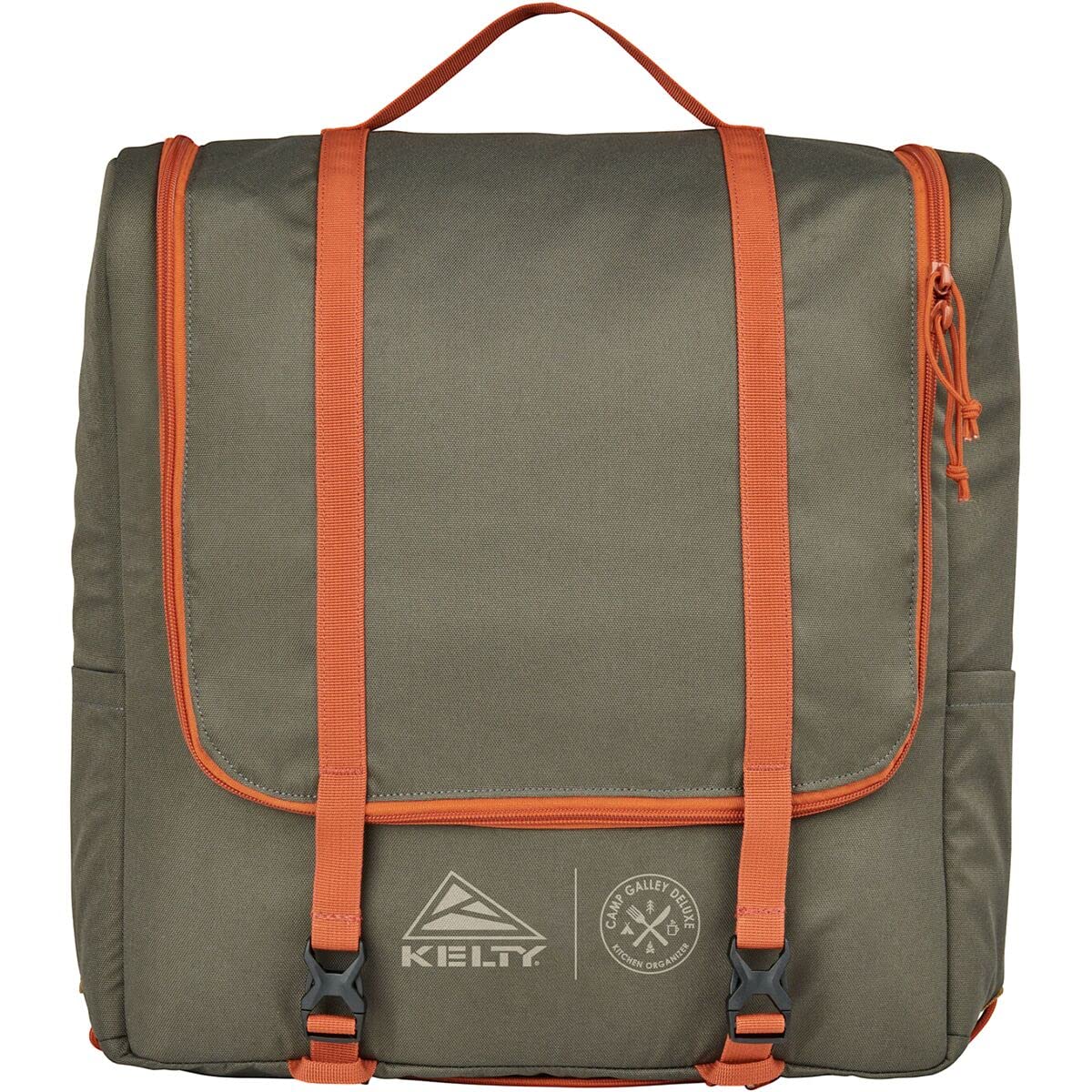 Kelty Camp Galley Deluxe in-use setup on a campsite counter supports organized cooking.