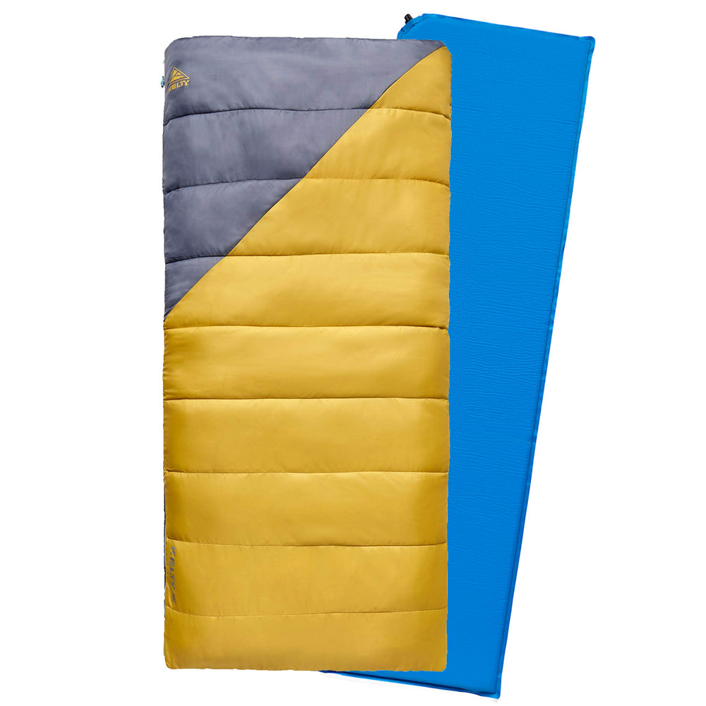Kelty Campground Kit sleeping bag setup for quick warmth on car trips
