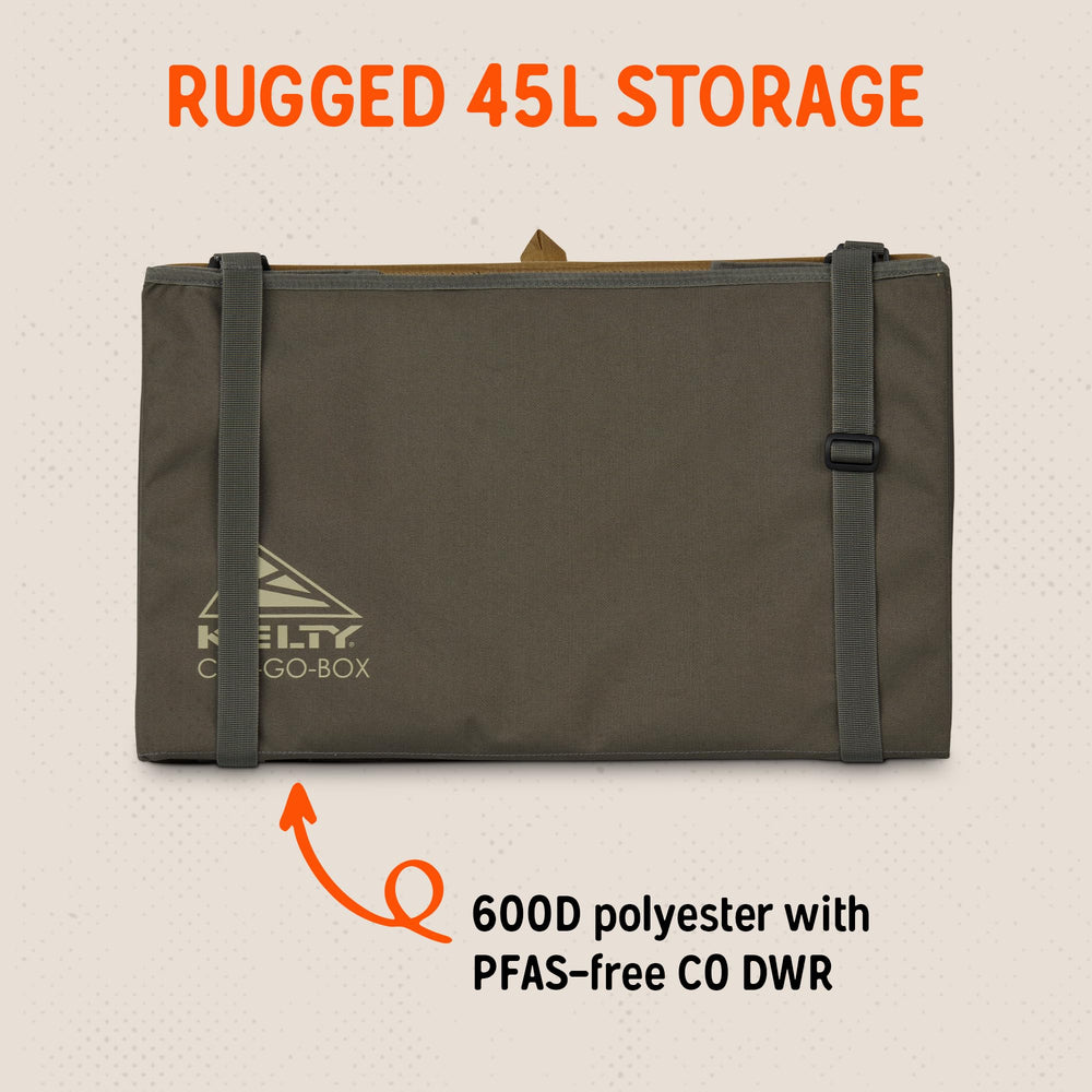 Kelty CAR-GO-Box 45L total capacity supports versatile trunk organization for camping