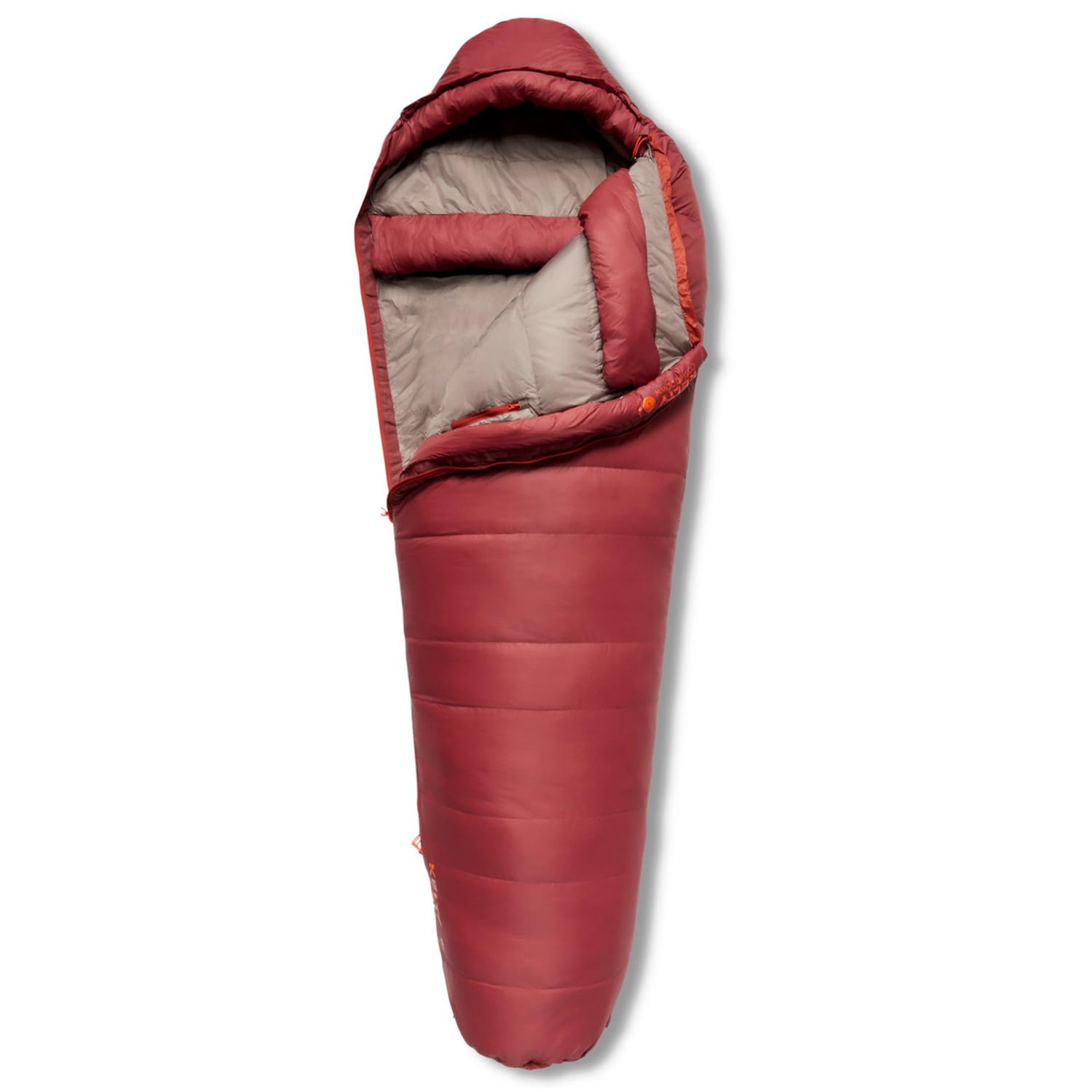 Kelty Cosmic 0 Down Mummy Bag footbox view supports natural foot comfort on long nights