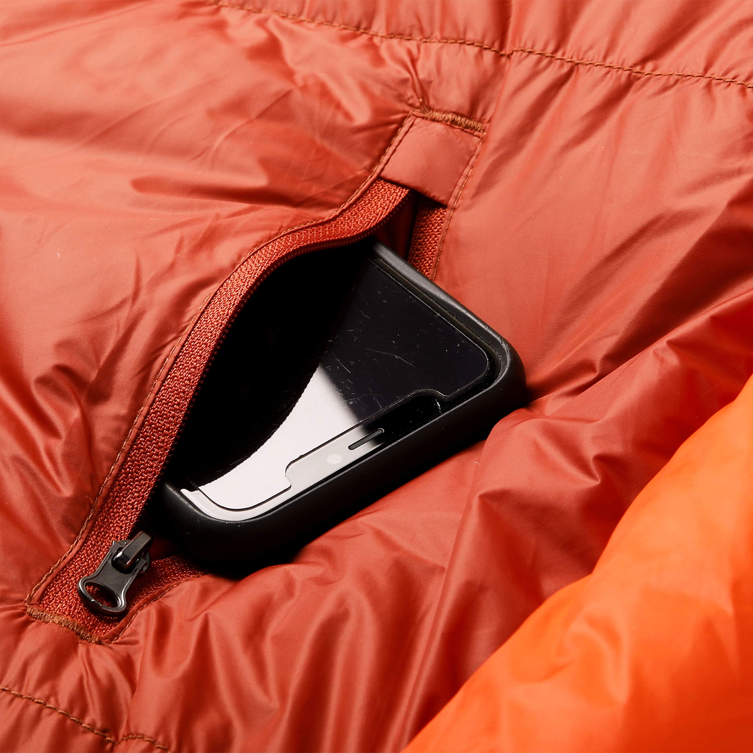 Kelty Cosmic 0 Ultra trapezoid baffle detail improves heat retention