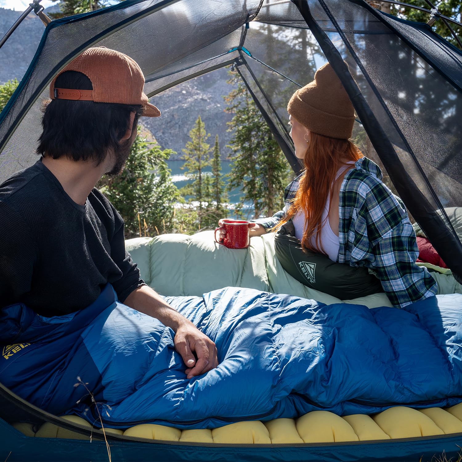 Kelty Cosmic 20 550 fill down provides compressible warmth.