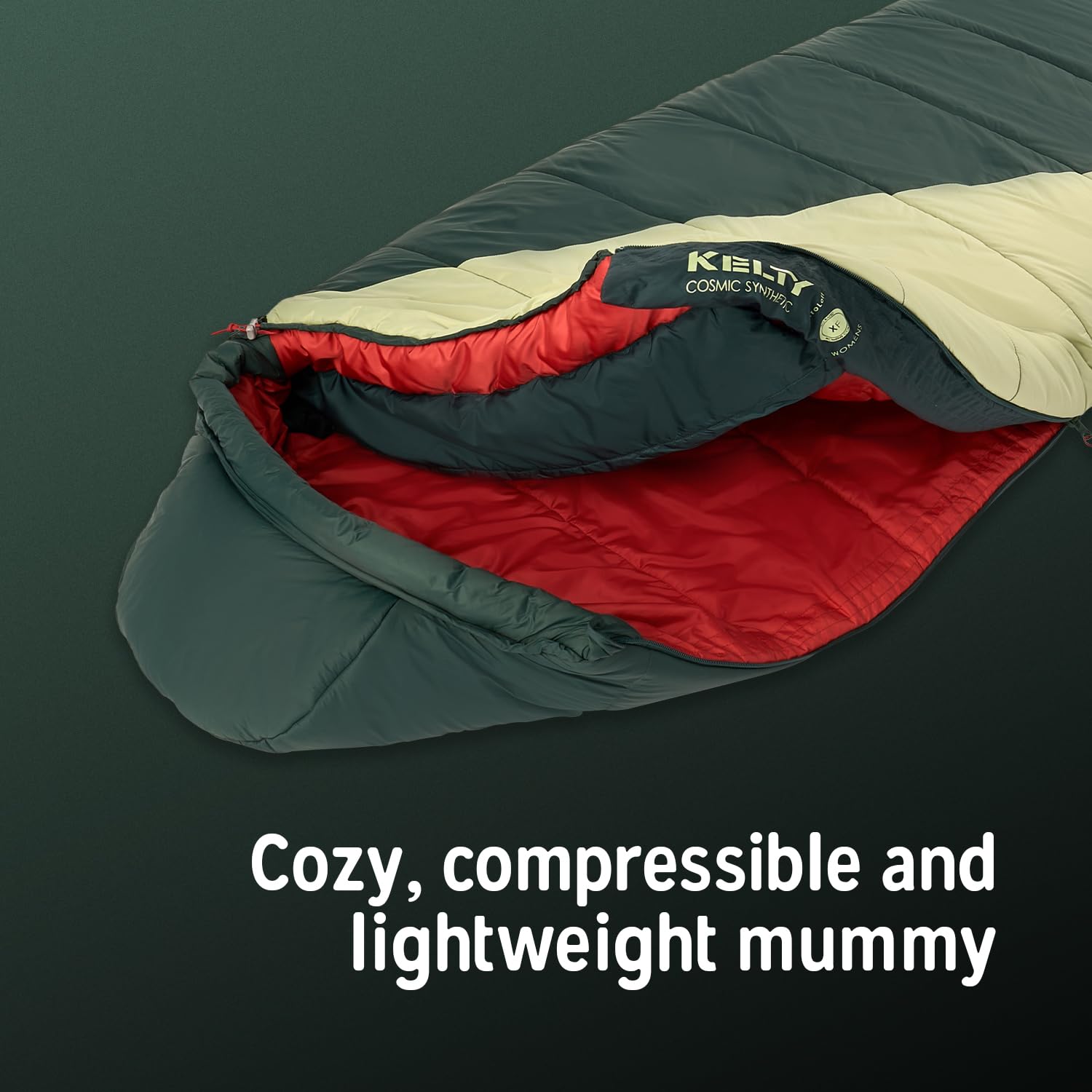 Kelty Cosmic fill weight around 30.5 oz for warmth