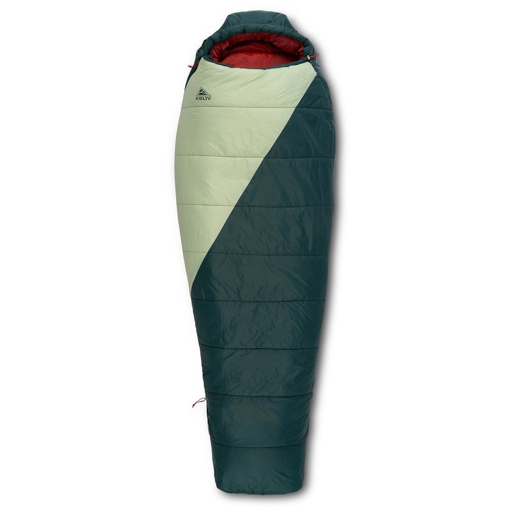 Kelty Cosmic synthetic 20-degree women's bag closed for compact warmth on trail