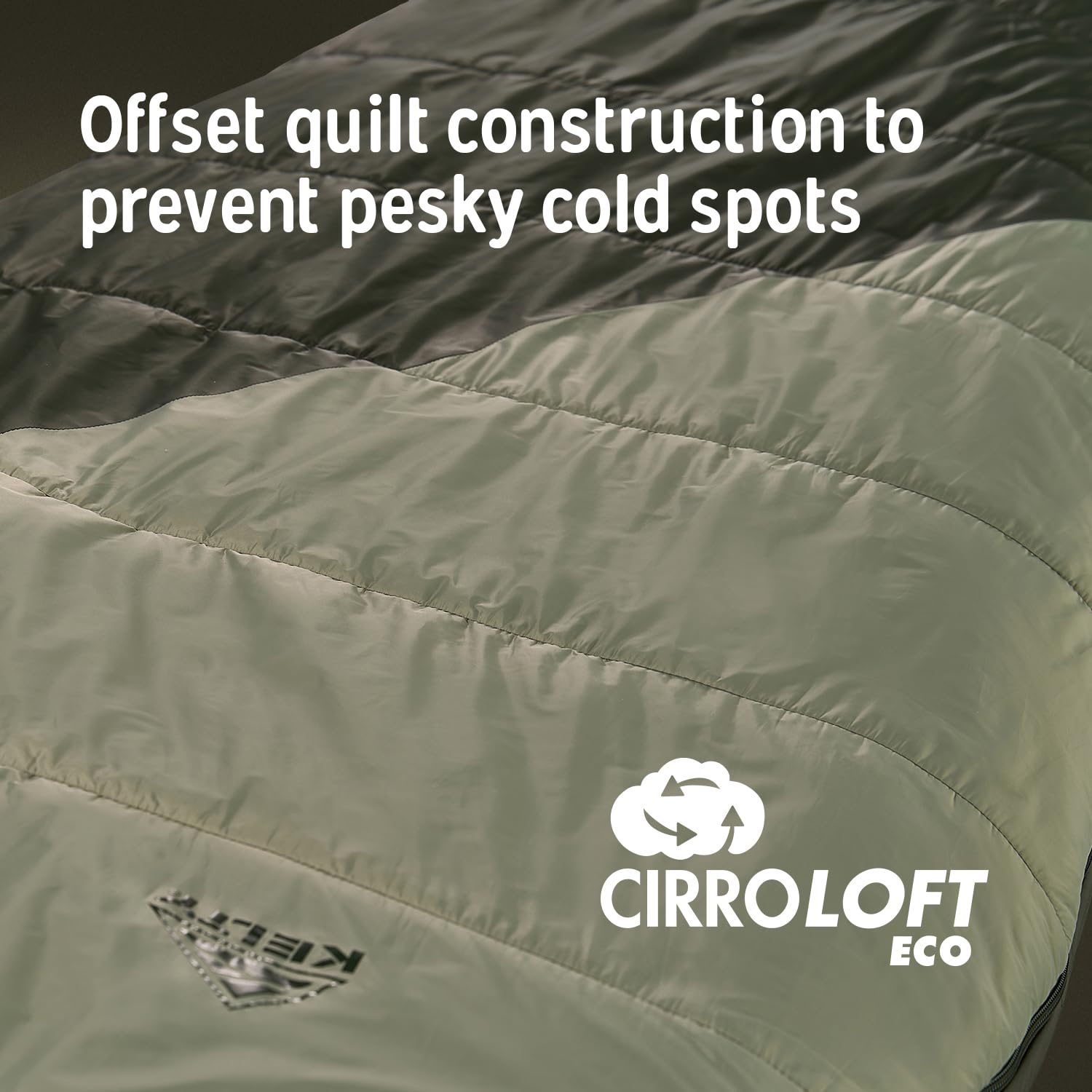 Kelty Cosmic Regular size fits sleepers up to 6'6" for natural comfort.