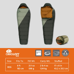 Kelty Cosmic sleeping bag uses soft nylon taffeta fabric for a comfortable, silky feel.