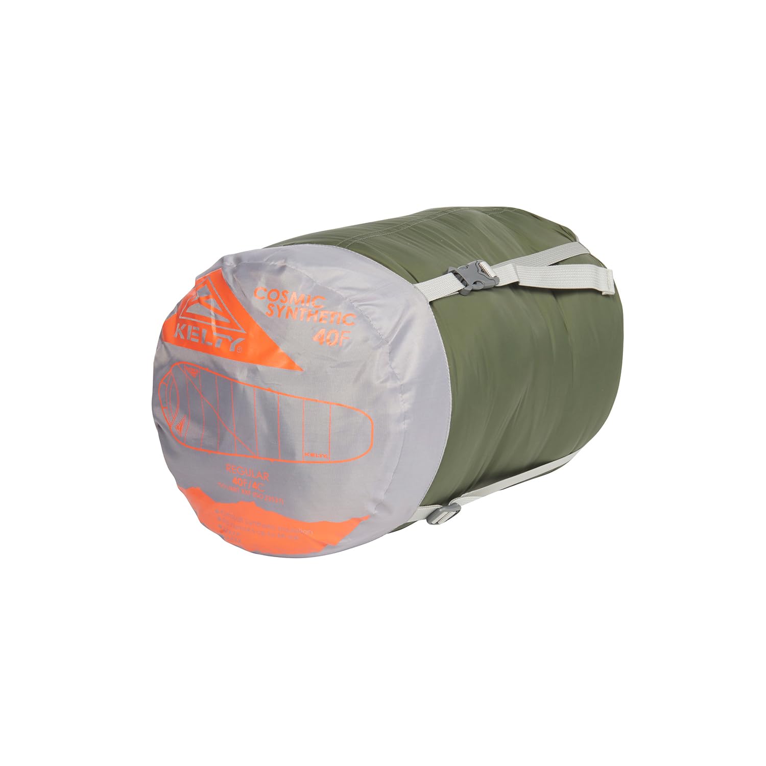 Kelty Cosmic Synthetic 40°F rating tag communicates cool-night readiness