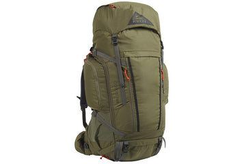 Kelty Coyote 105L backpack overview on trail, showcasing spacious capacity for multi-day trips