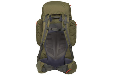Kelty Coyote 65L perimeter frame providing trail stability on rough terrain.