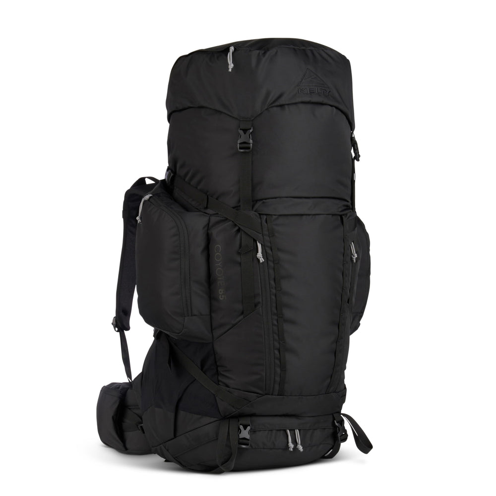 Kelty Coyote 85L backpack front view showing sturdy frame for rugged trails