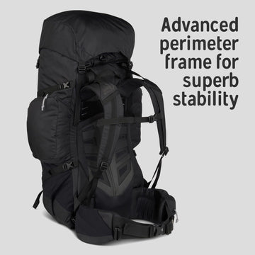 Kelty Coyote 85L perimeter-frame structure emphasizing stability