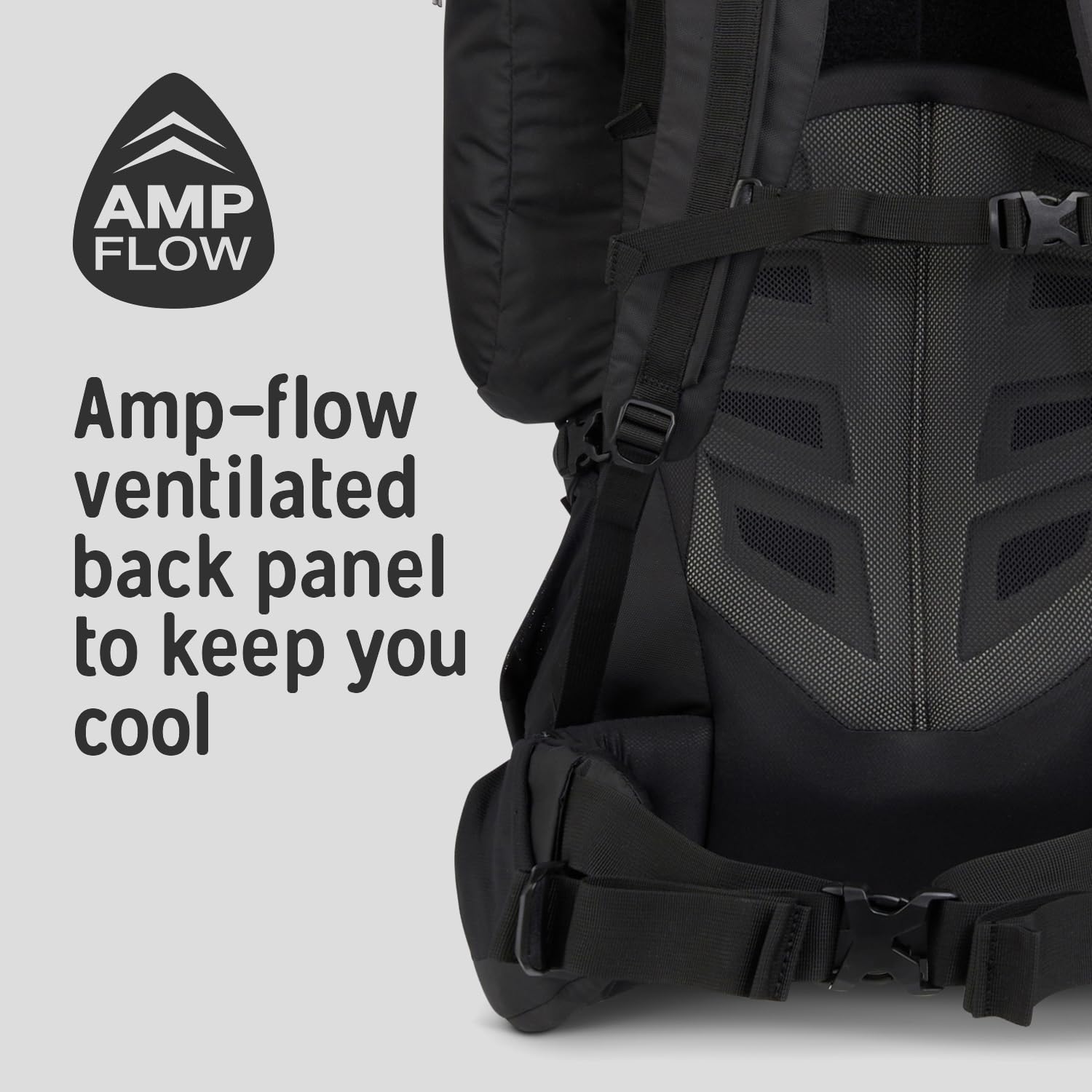 Kelty Coyote AMP-Flow back panel keeps you cooler during long hikes.