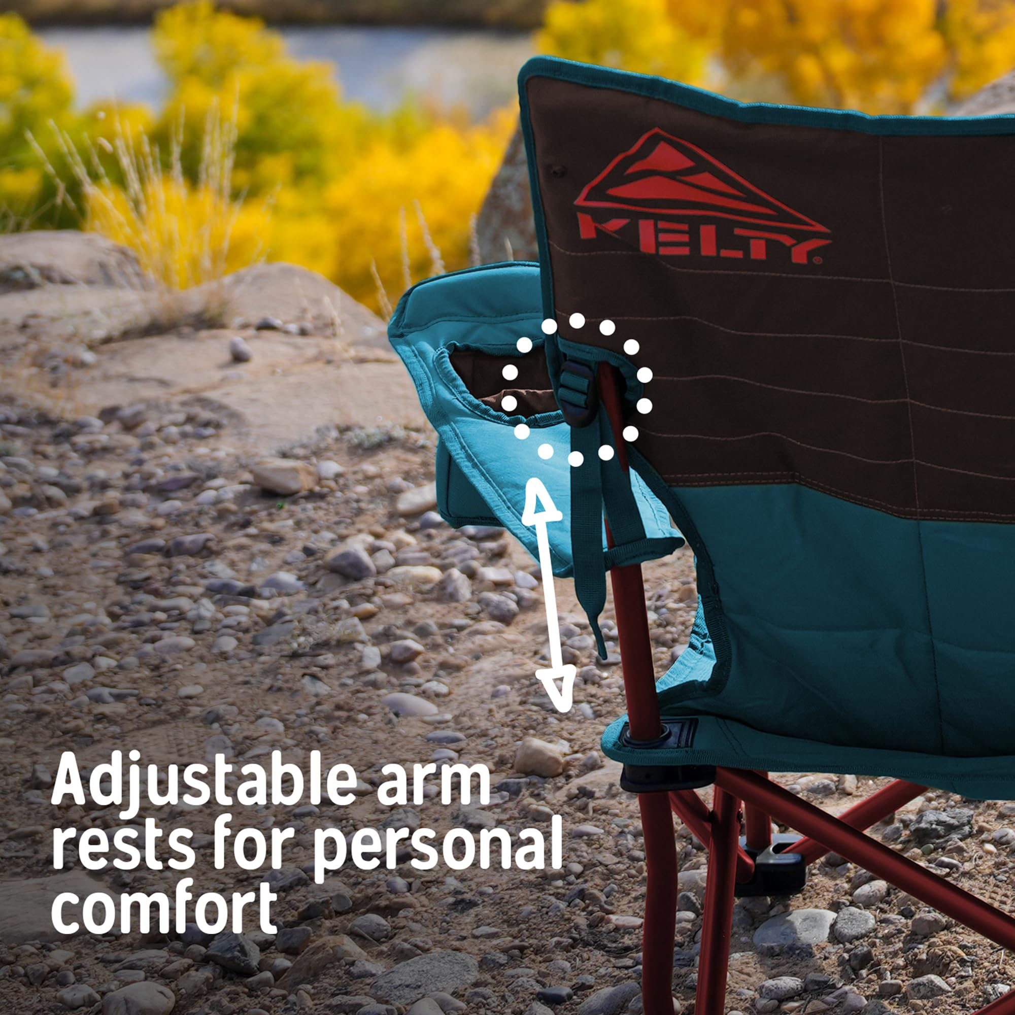 Kelty Deluxe Lounge Chair folded roll tote ready for easy carry.