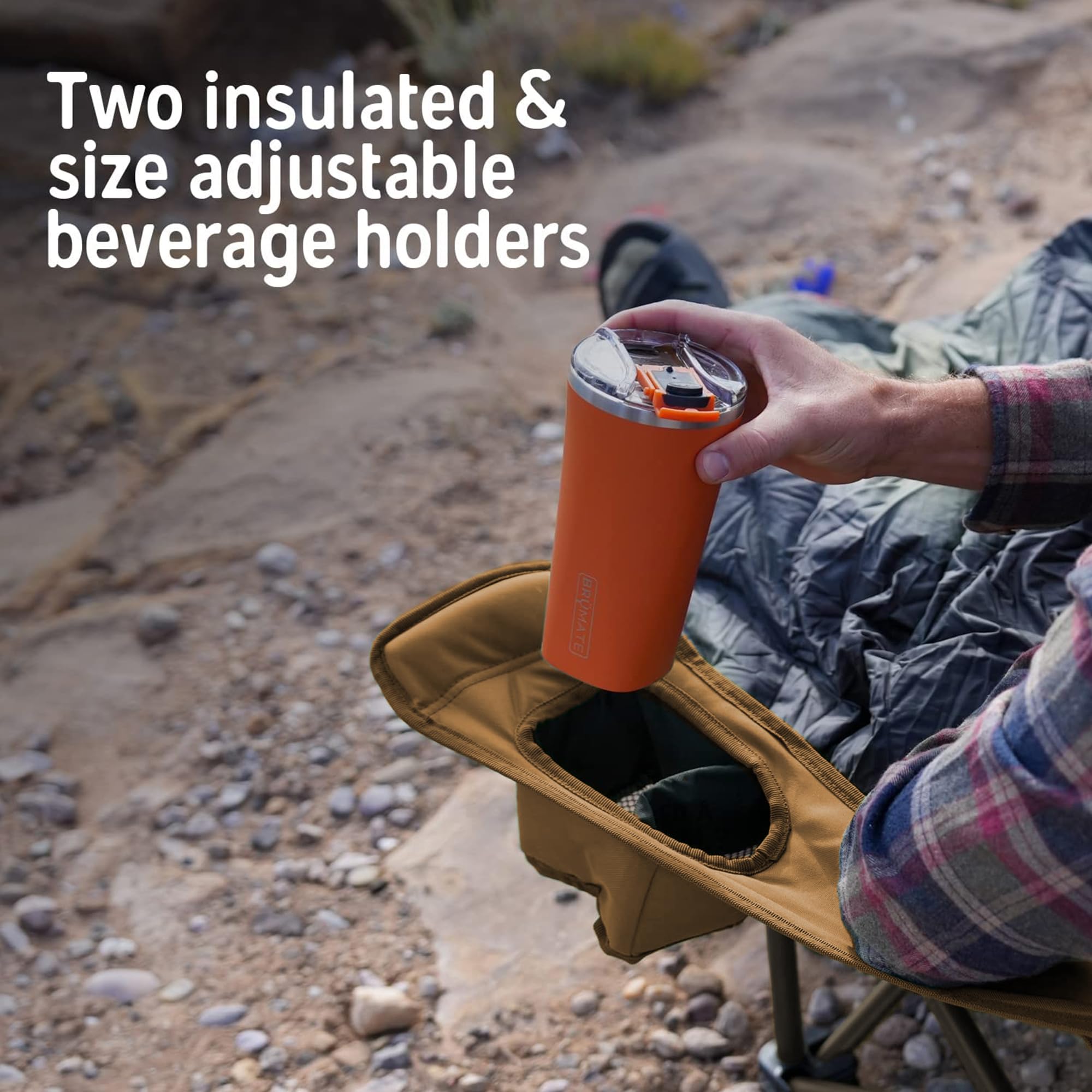 Roll tote makes carrying to campsites or venues simple and comfortable.