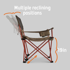 Sturdy steel frame and durable fabric support extended outdoor sessions.