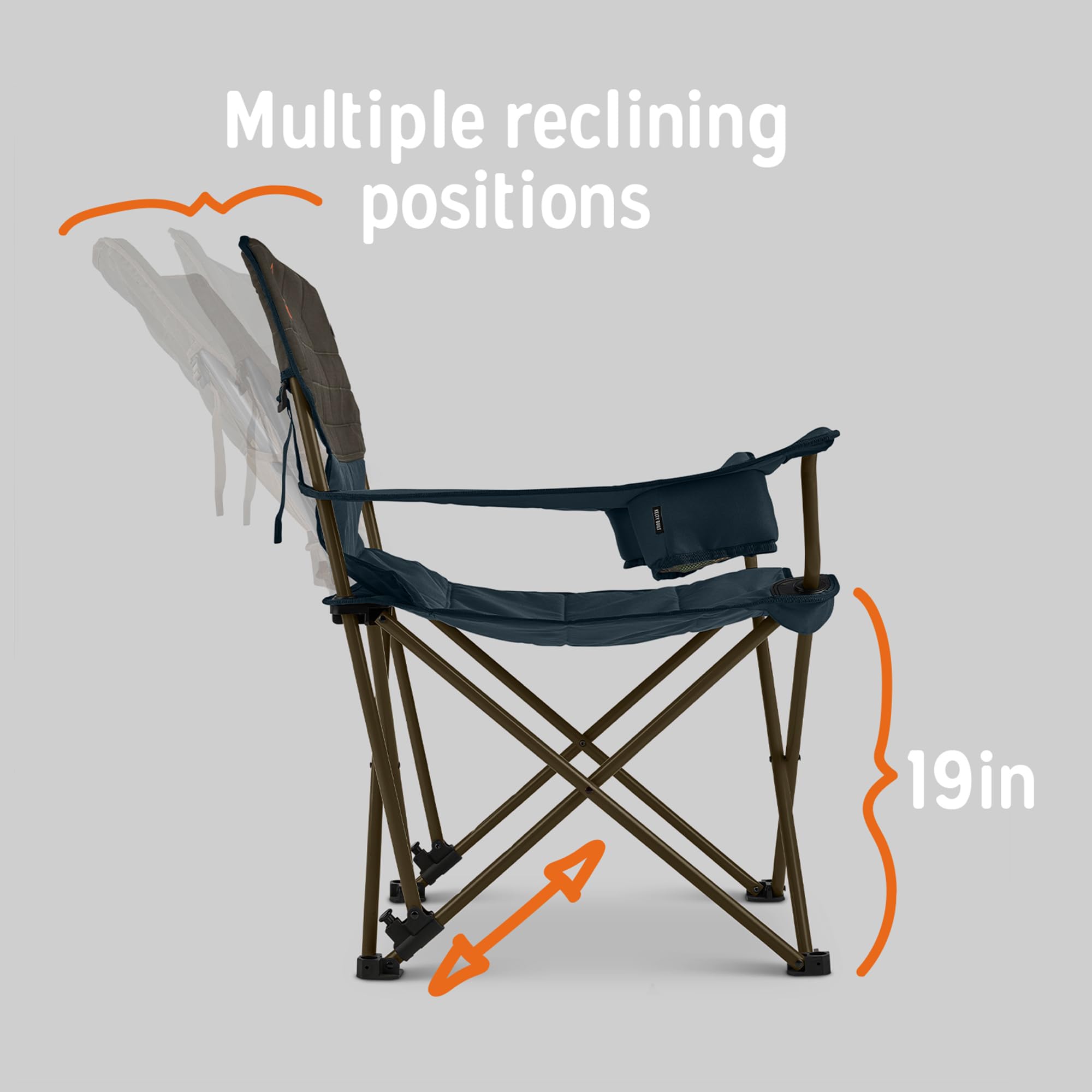 Kelty Deluxe Lounge Chair steel frame delivers sturdy outdoor support.